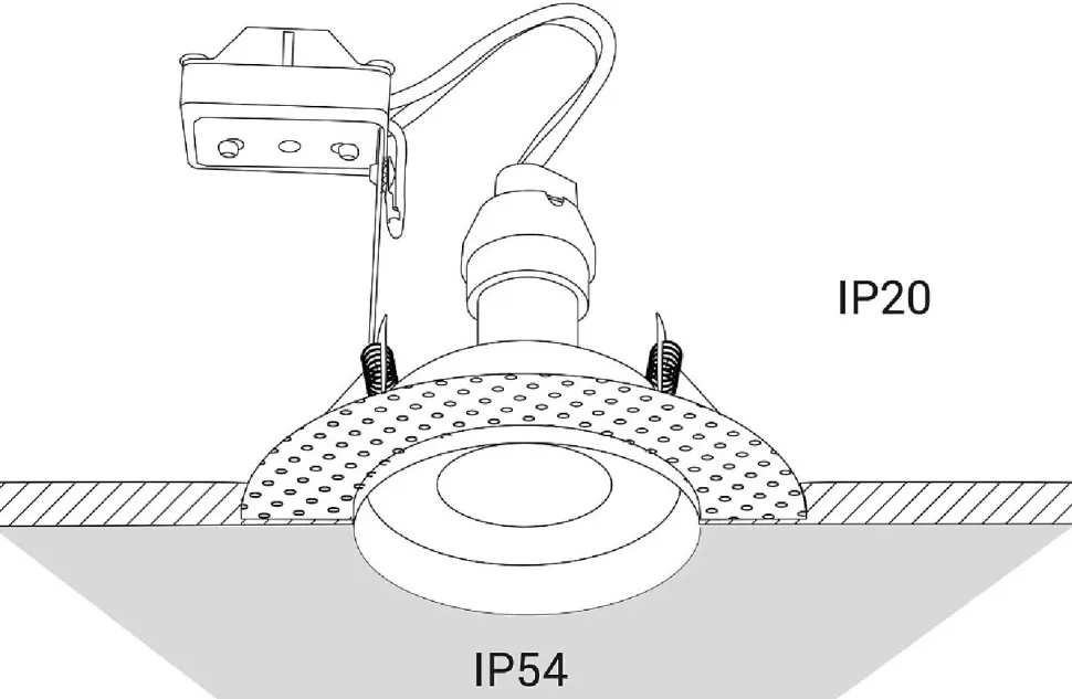 Oprawa Podtynkowa ECHO Czarny 1xGU10 IP54/20