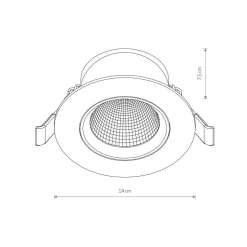 Oprawa Podtynkowa EGINA Biały LED 5W IP20 4000K