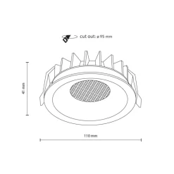 Oprawa podtynkowa NEXUS biała CCT 1xLED 18W
