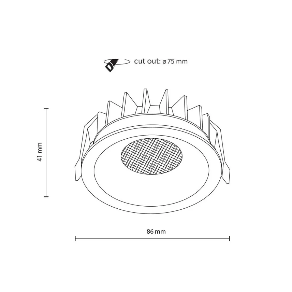 Oprawa podtynkowa NEXUS CCT biała 1xLED 12W