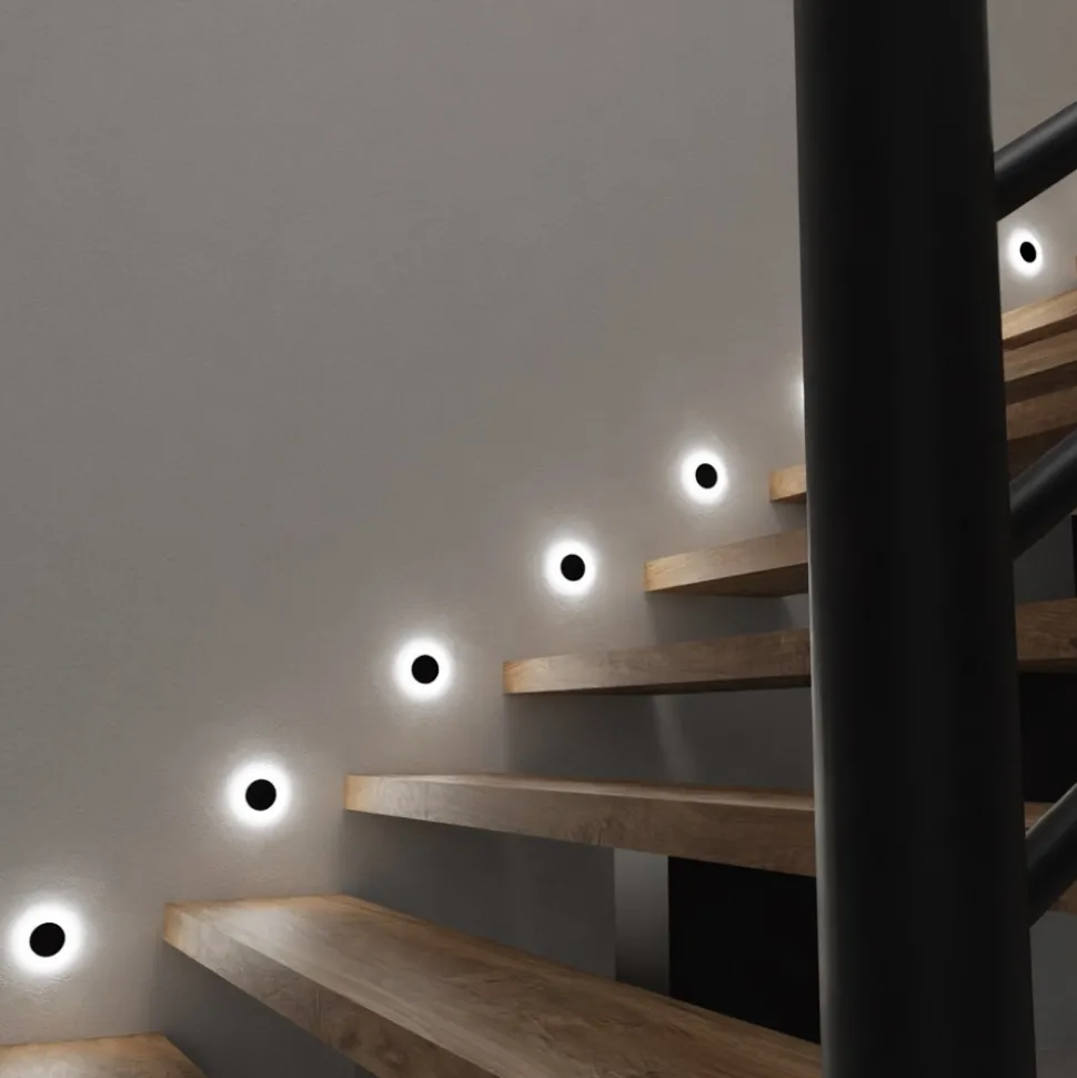 Oprawa Podtynkowa Schodowa OTI Czarny Barwa Neutralna 0,6W LED 7cm