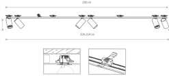 Oprawa Podtynkowa SPOT MONO SURFACE Biały Złoty 6xGU10
