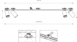 Oprawa Podtynkowa SPOT MONO SURFACE Biały 4xGU10
