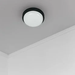 Oprawa sufitowa DAVO Okrągła Czarna 8W LED 4000K IP64