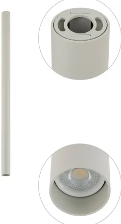 Oprawa Sufitowa FOURTY S Szary 1xGU10 75cm