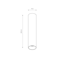 Oprawa Sufitowa FOURTY S Ciemny Szary 1xGU10 18,5cm