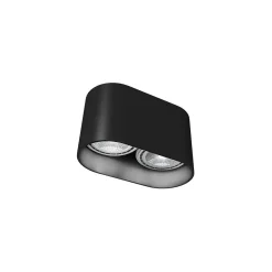 Oprawa Sufitowa OVAL Czarny 2xGU10 ES111