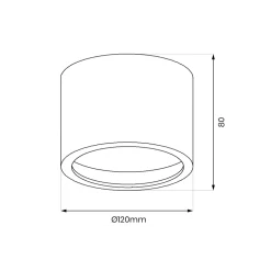 Oprawa sufitowa REDONDO Czarna 1xGU10 AR111