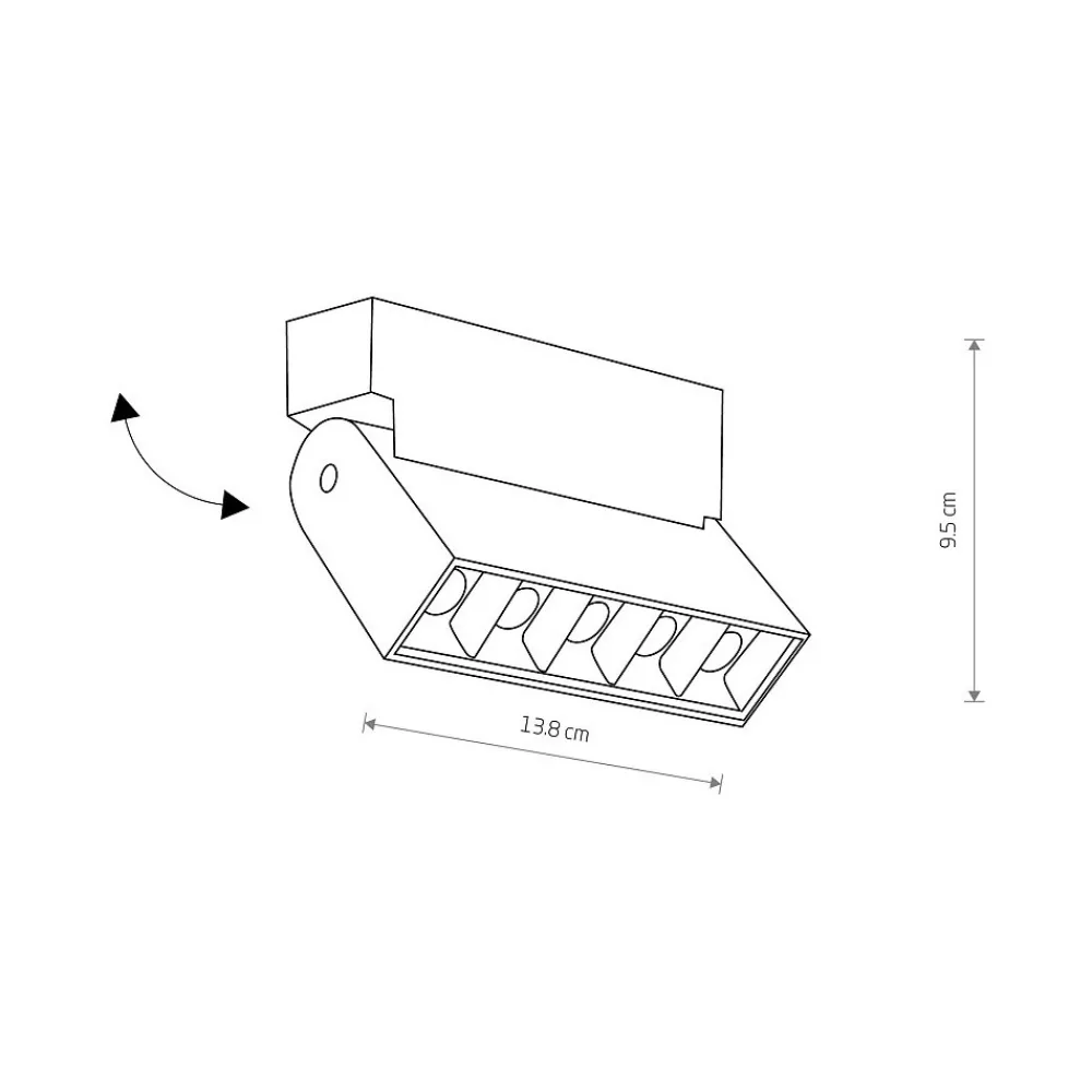 Oprawa Natynkowa FOCUS Czarny 10W LED 4000K * Nowodvorski Discount