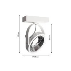 Oprawa Natynkowa LUGAR Biały 1xAR111 GU10 * Eko-light
