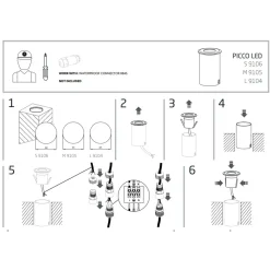 Oprawa ogrodowa PICCO Czarny 2W LED 3000K IP67 * Nowodvorski Sale