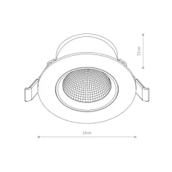 Oprawa Podtynkowa EGINA Biały LED 15W IP20 3000K * Nowodvorski Clearance