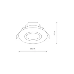 Oprawa Podtynkowa HELIOS Biały 5W LED 3000K IP44/20 * Nowodvorski New