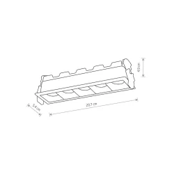 Oprawa Podtynkowa MIDI Czarny 20W RECESSED 3000K * Nowodvorski Outlet