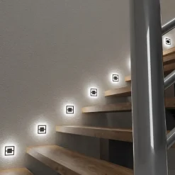 Oprawa Podtynkowa Schodowa QUADRO Czarny Barwa Ciepła 0,6W * Eko-light New