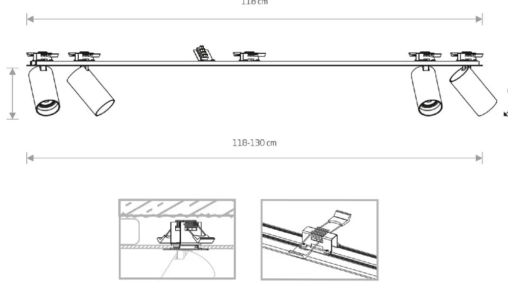 Oprawa Podtynkowa SPOT MONO SURFACE Biały Złoty 4xGU10 * Nowodvorski Clearance