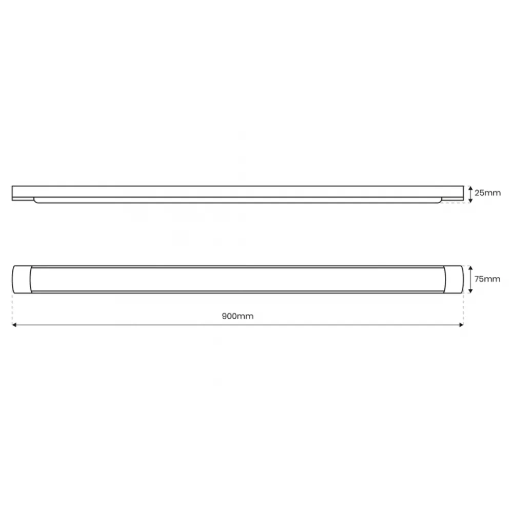 Oprawa sufitowa BATTEN Czarna 27W LED 4000K 90cm * Eko-light Sale