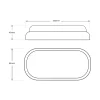 Oprawa sufitowa DAVO Owalna Czarna 8W LED 4000K IP64 * Eko-light Outlet