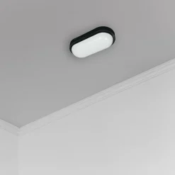 Oprawa sufitowa DAVO Owalna Czarna 8W LED 4000K IP64 * Eko-light Outlet