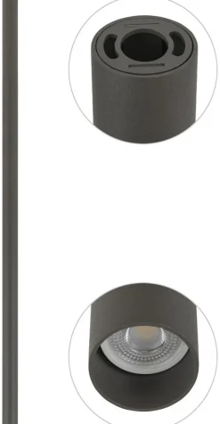 Oprawa Sufitowa FOURTY XL Ciemny Szary 1xGU10 110cm * Nowodvorski Hot