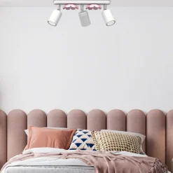 Oprawa Sufitowa Spot FLOWER Biały Różowy 3xGU10 * Luminex Online
