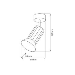 Oprawa sufitowa Spot TULIP Biała Złota 1xGU10 * Eko-light Outlet