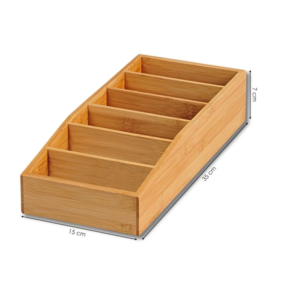 Organizer bambusowy na przyprawy 15x35xh10 cm