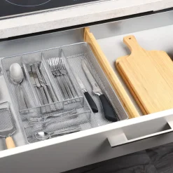 Organizer na sztućce metalowy 6 przegródek 37 x 30,5 cm