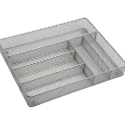 Organizer na sztućce metalowy 6 przegródek 37 x 30,5 cm