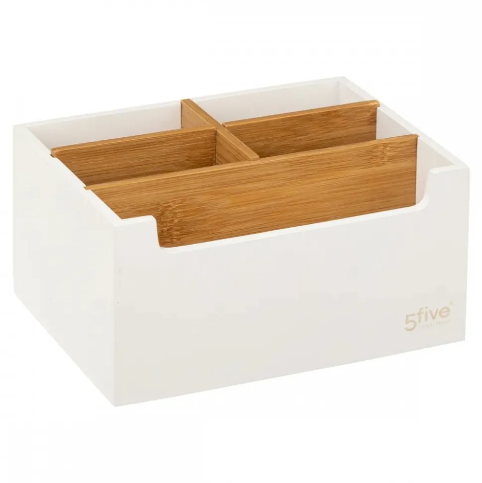 Organizer z 5 przegródkami Natureo White