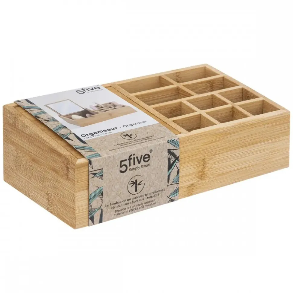 Organizer z lusterkiem bambusowy