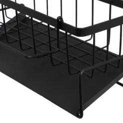 Organizer kuchenny do zlewu czarny 23x9x10 cm * HowHomely Best