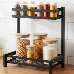 Organizer kuchenny na przyprawy 2-poziomowy 30x22xh40 cm * HowHomely Online