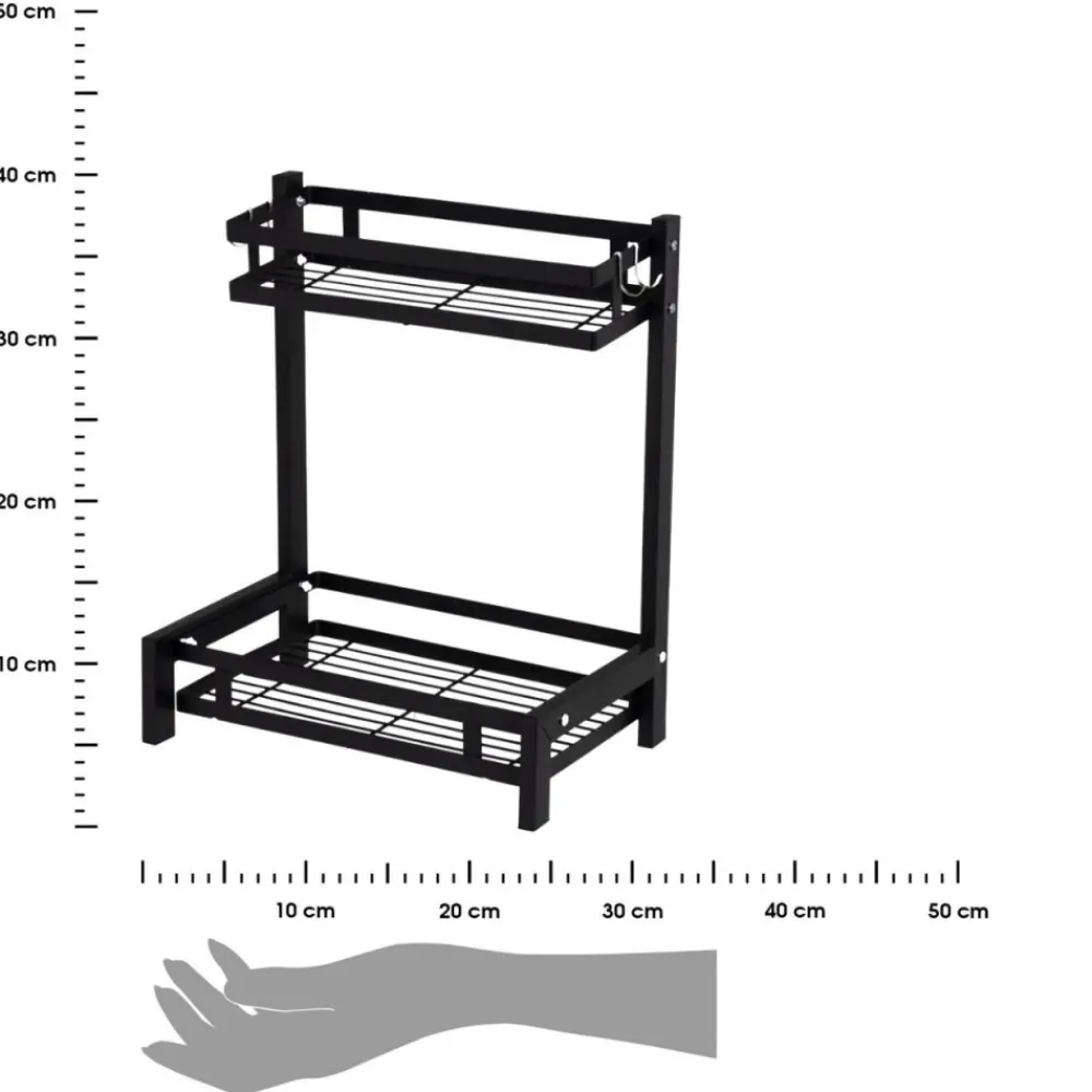 Organizer kuchenny na przyprawy 2-poziomowy 30x22xh40 cm * HowHomely Online