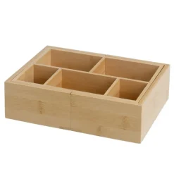 Organizer rozsuwany bambusowy 24x17x7 cm * HowHomely
