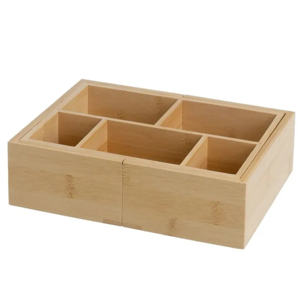 Organizer rozsuwany bambusowy 24x17x7 cm * HowHomely