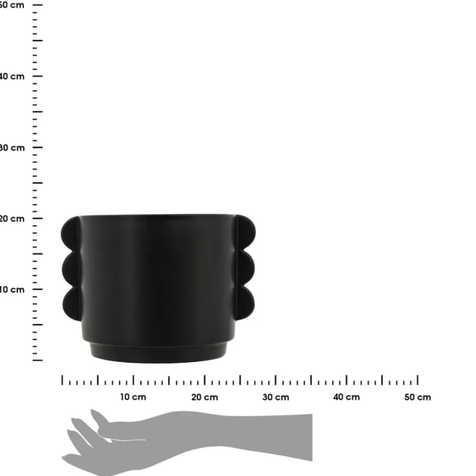 Osłonka ceramiczna 18 cm Hind czarna