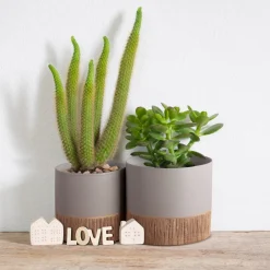 Osłonka ceramiczna MILI2 szara 18 cm * EUROFIRANY B.B. Choczyńscy Sp.J. Outlet