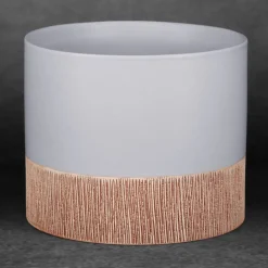 Osłonka ceramiczna MILI2 szara 18 cm * EUROFIRANY B.B. Choczyńscy Sp.J. Outlet