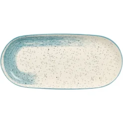 Owalna patera do serwowania 15,5x33 cm niebieska