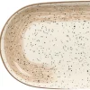 Owalna patera do serwowania 15,5x33 cm brązowa