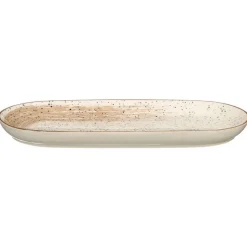 Owalna patera do serwowania 15,5x33 cm brązowa