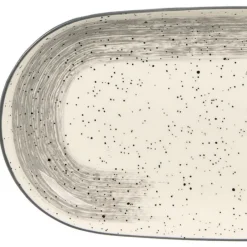 Owalna patera do serwowania 15,5x33 cm szara * VESSIA Sale