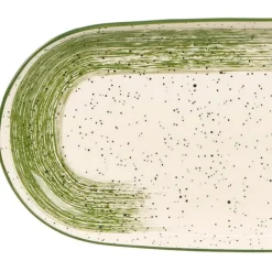 Owalna patera do serwowania 15,5x33 cm zielona * VESSIA Online