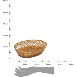 Owalny pleciony koszyk na pieczywo i owoce 31x23,5 cm * Kesper Hot