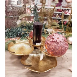 Ozdoba ścienna złota liście lotosu * H&S Decoration Sale