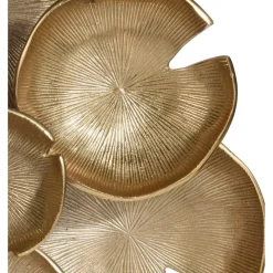 Ozdoba ścienna złota liście lotosu * H&S Decoration Sale