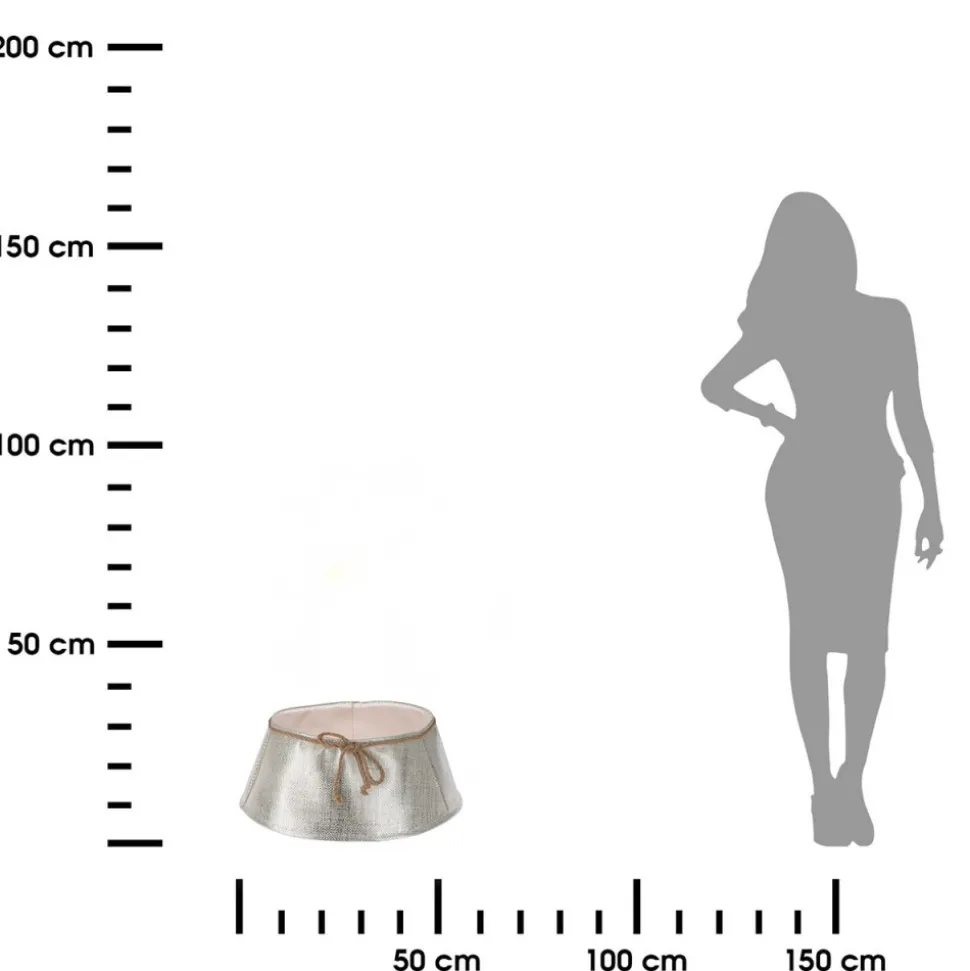 Ozdobna srebrna osłonka na pień choinki 40-60xh25 cm