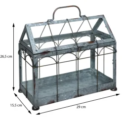 Ozdobna szklarenka metalowa 26x29 cm