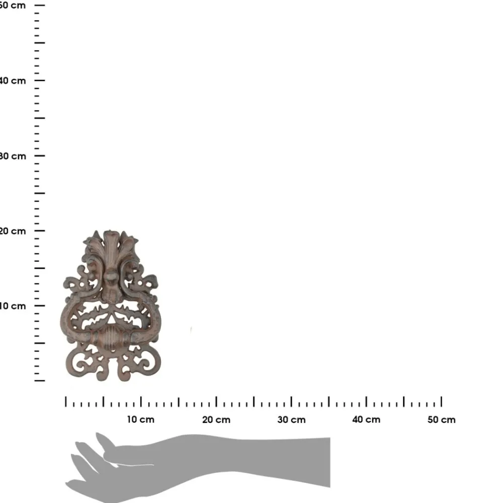 Ozdobna kołatka żeliwna do drzwi 19 cm * Esschert Design Outlet